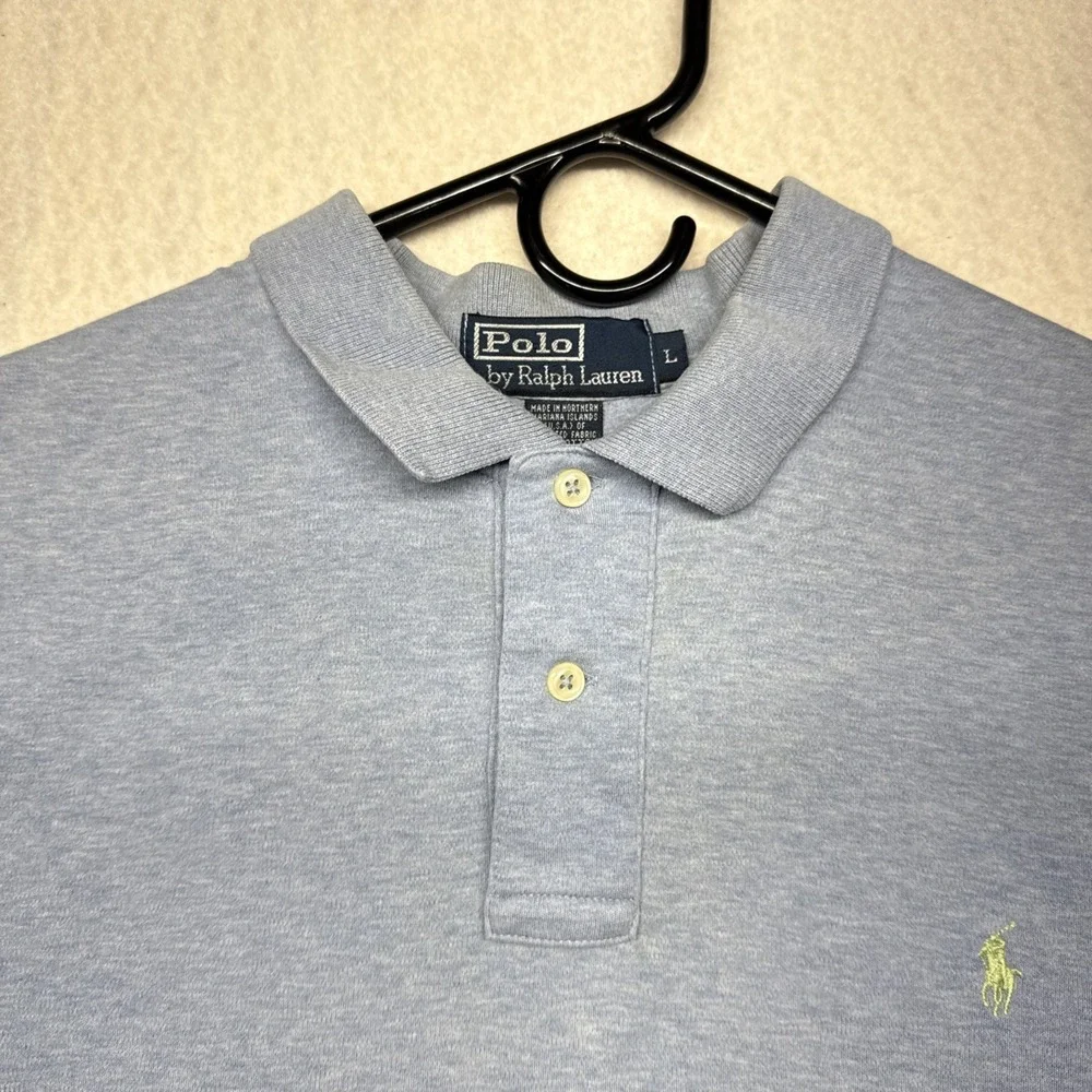 Vintage Polo Ralph Lauren Men Polo T- Shirt Blue Size Large